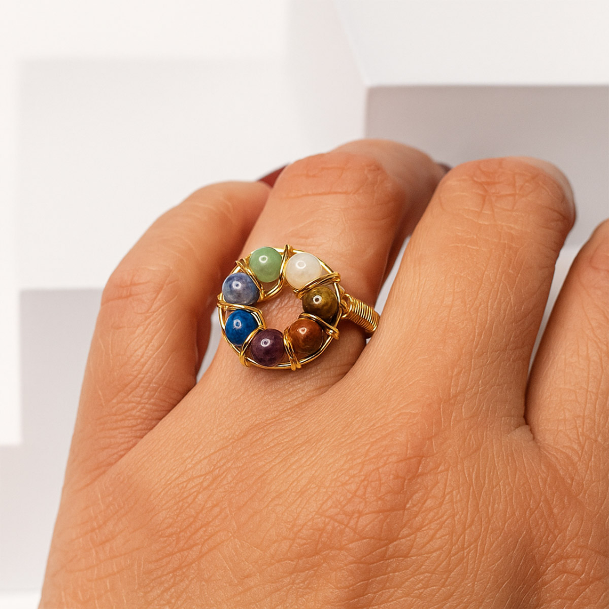 Anillo ajustable 7 chakras